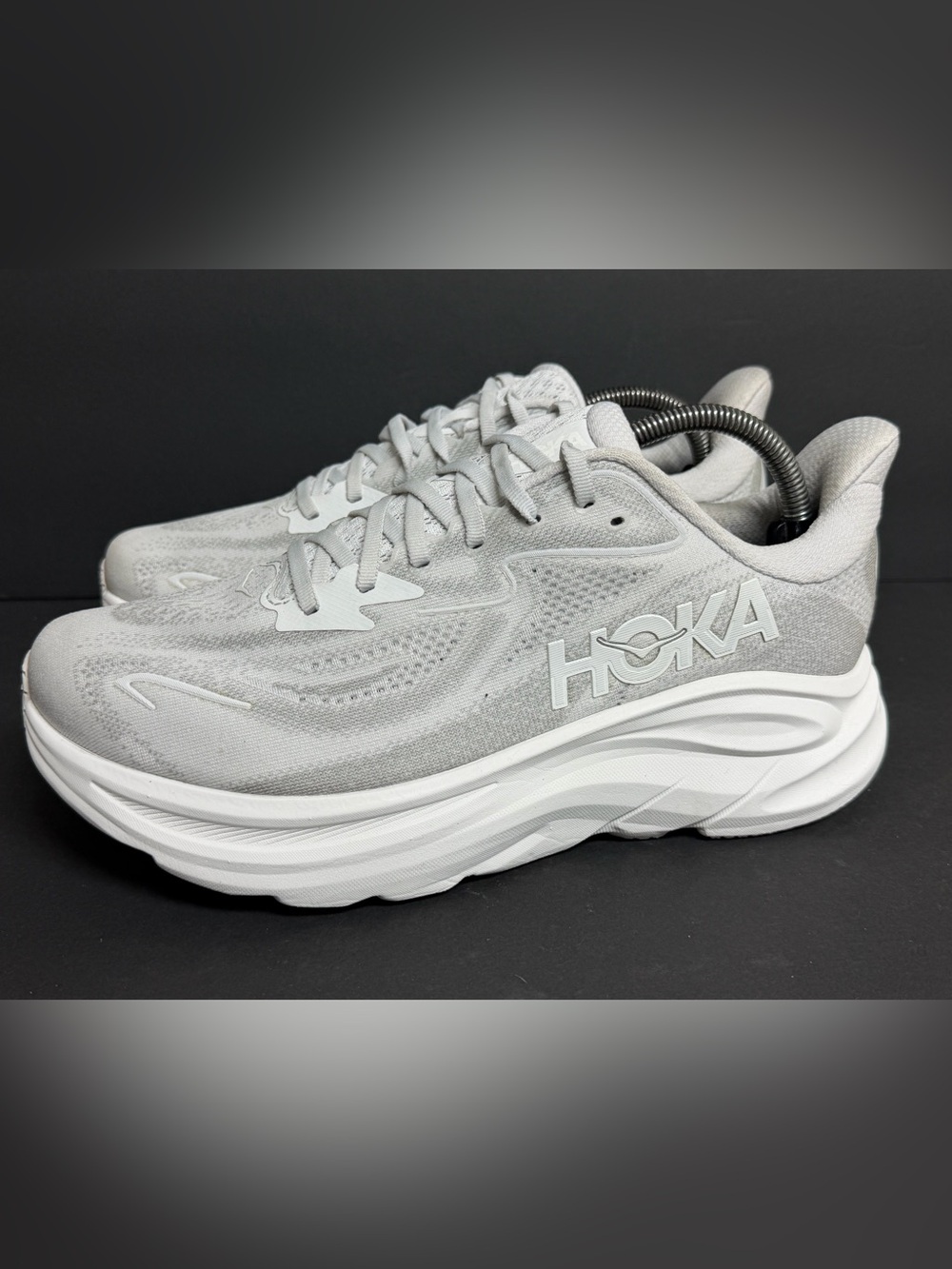Hoka One One Clifton 10 WIDE Cosmic Grey Stardust Running Shoes Women's 10.5D